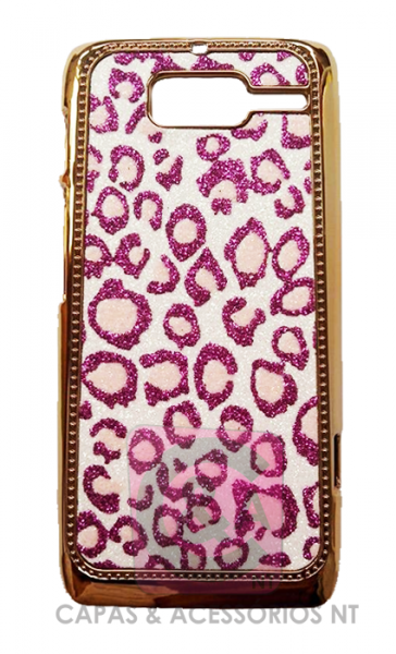 Capa Oncinha Glitter para Motorola Razr D3