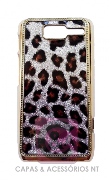 Capa Oncinha Glitter para Motorola Razr D1