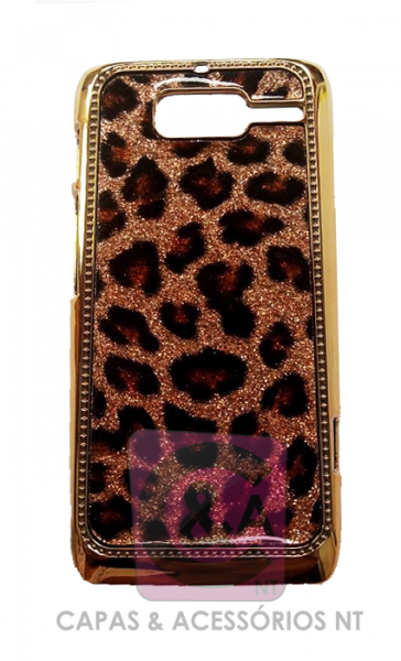 Capa Oncinha Glitter para Motorola Razr D3