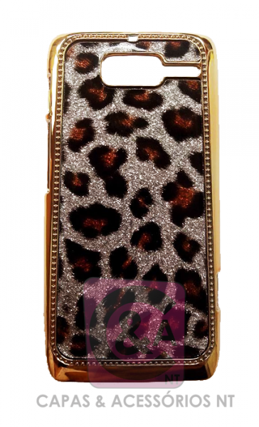 Capa Oncinha Glitter para Motorola Razr D3